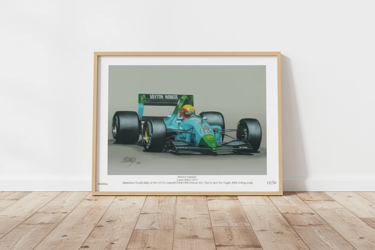Leyton House CG911 With Mauricio Gugelmin At The Wheel. Limited Edition Print With COA