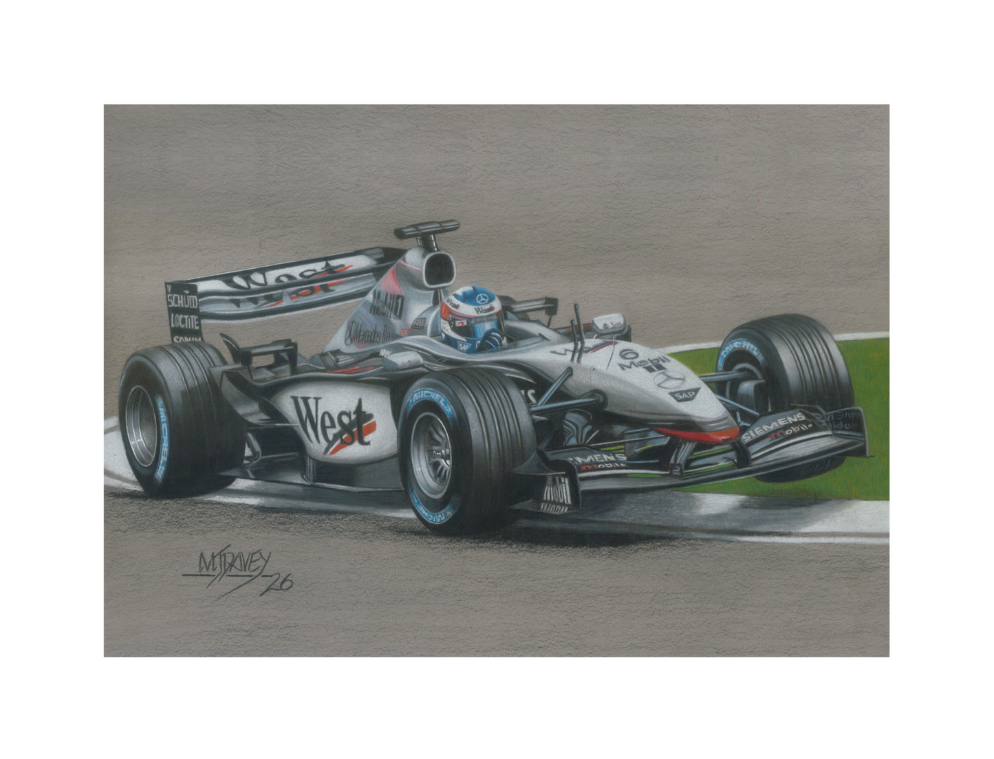 Kimi Raikkonen In His Mclaren MP4/17D - Small Giclee Print