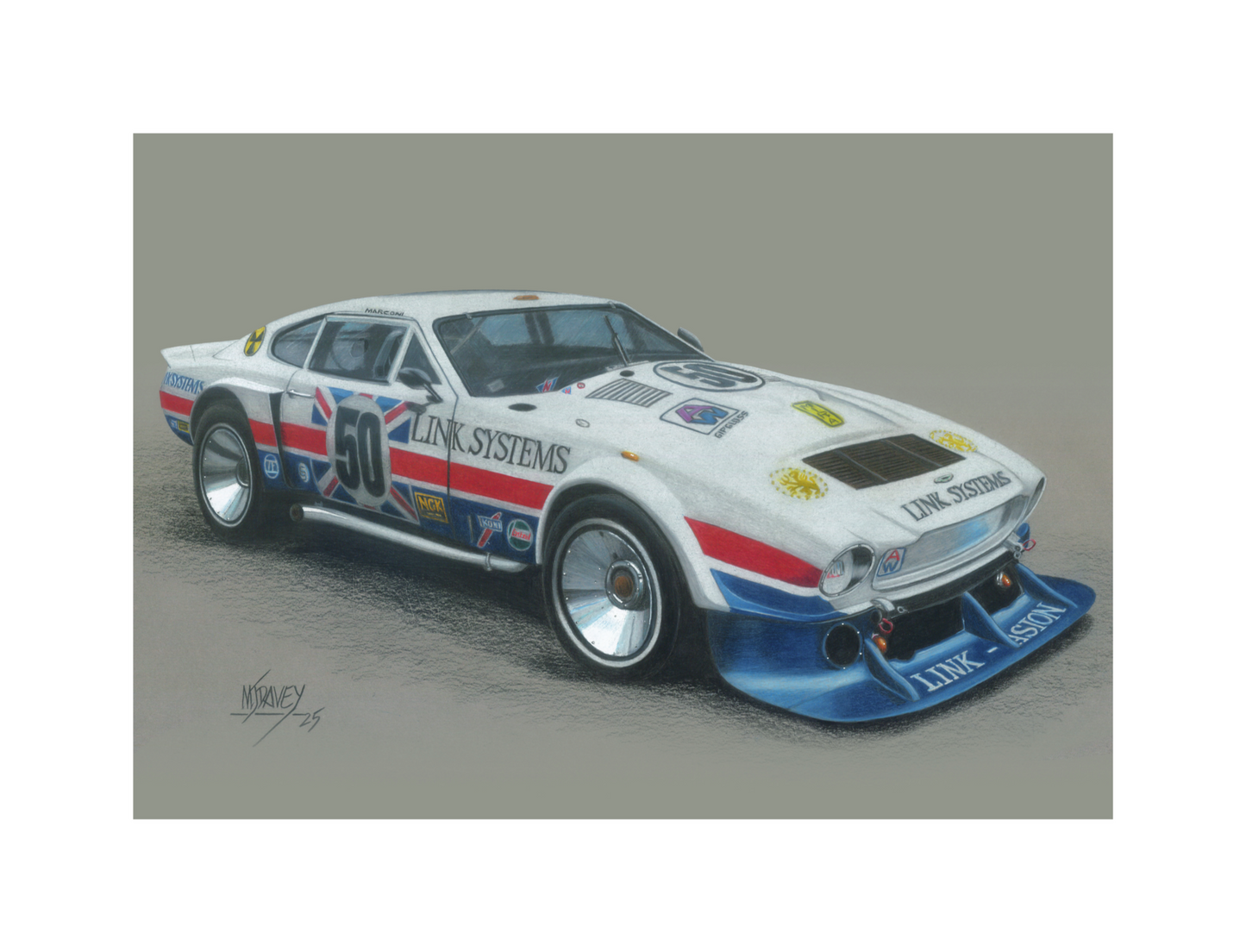 The Aston Martin DBS V8 RHAM/1 "The Muncher" - Small Giclee Print