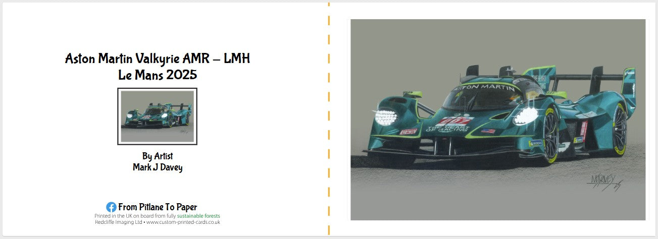 Aston Martin Christmas Card packs of 10. 5x Valkyrie and 5x Muncher