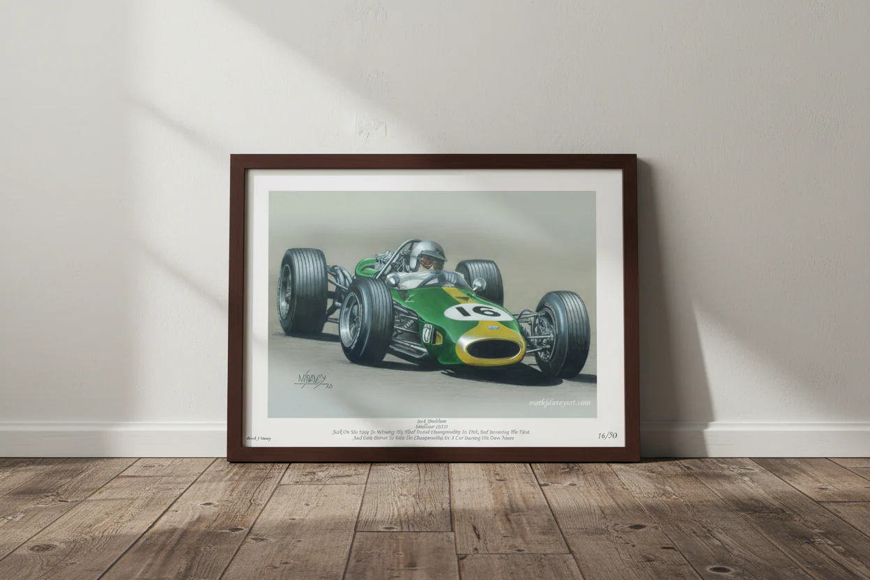 Jack Brabham In His Brabham BT19 - Limited Edition Giclee Print with COA