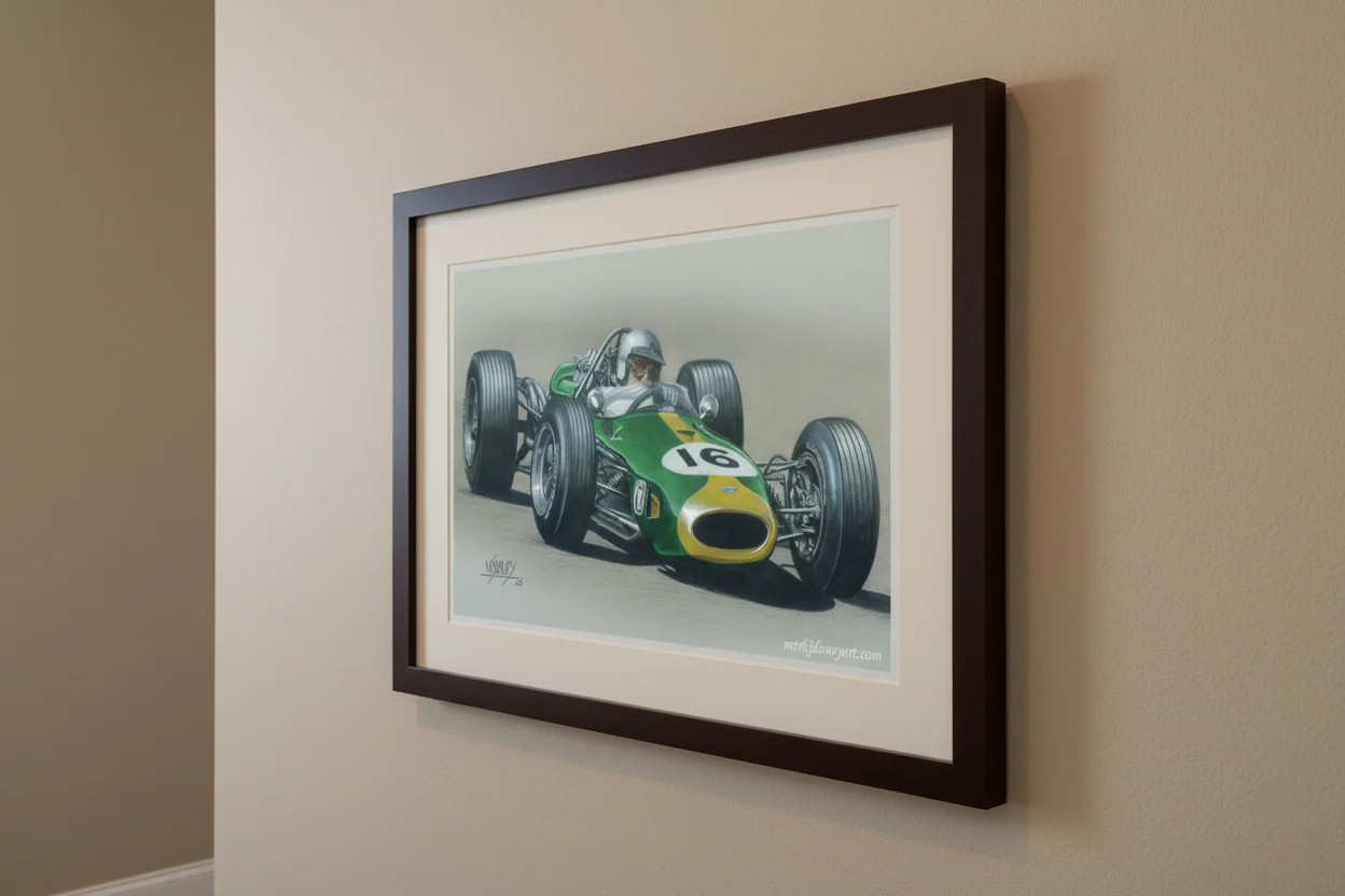 Jack Brabham In His Brabham BT19 - Limited Edition Giclee Print with COA