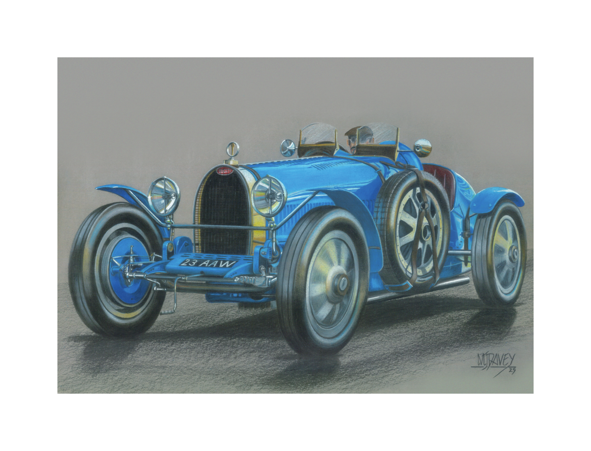 Bugatti Type 35 - Limited Edition Giclee Print - Small Giclee Print