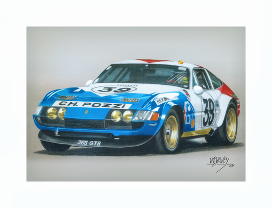 Ferrari 365 GTB/4 'Daytona' Competizione - Small Giclee Print