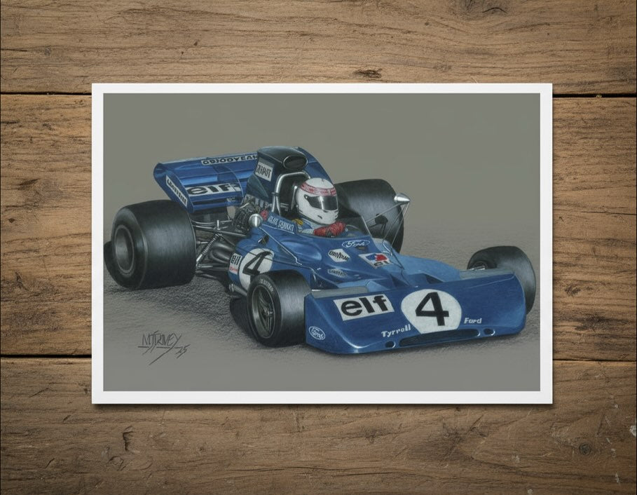 70s F1 Legends greatings cards. Pack of 10 (5x Emerson Fittipaldi & 5x Jackie Stewart)