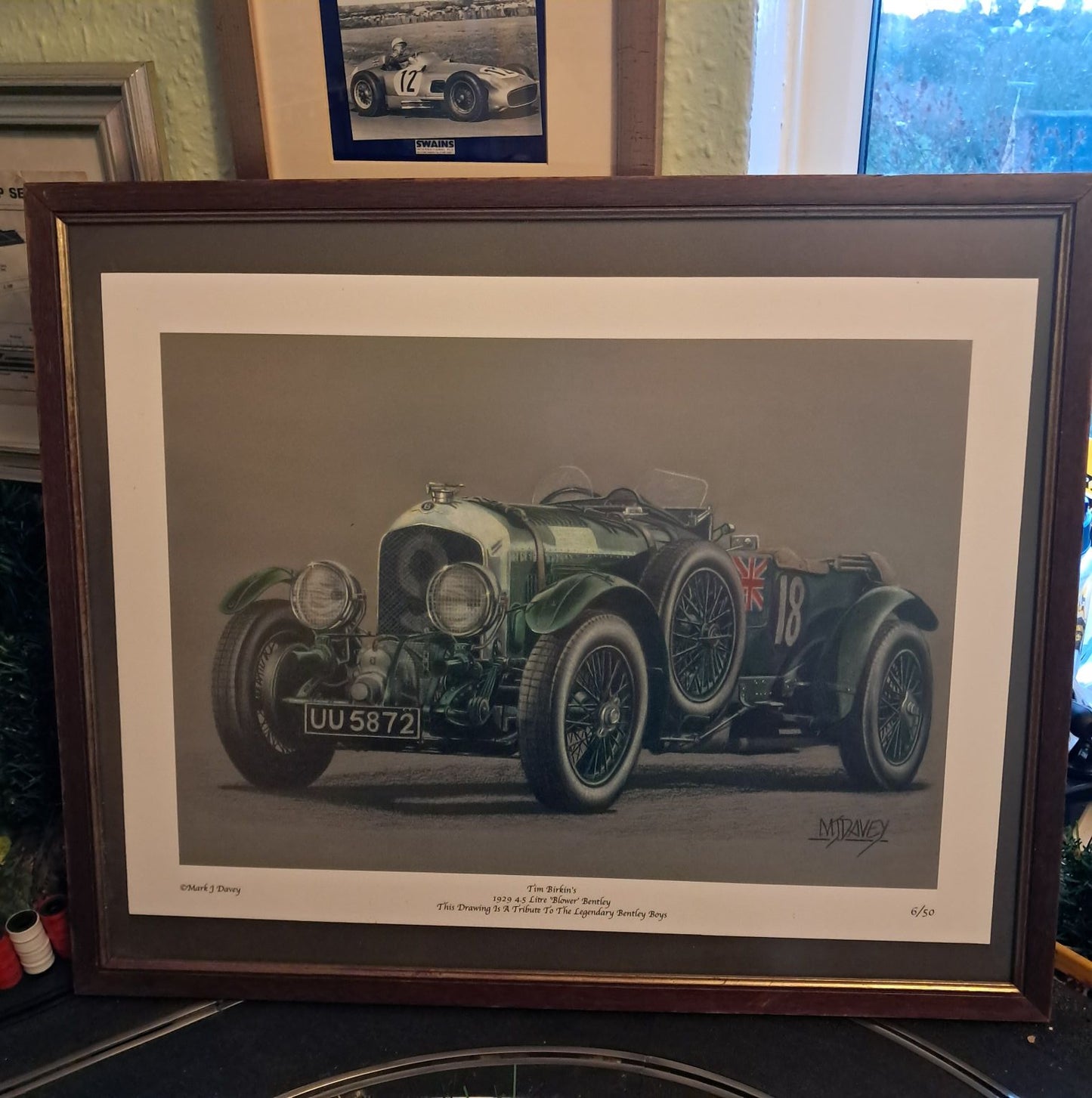4½ Litre ‘Blower’ Bentley Giclee Print. Only 50 will ever be produced, all prints come with a Certtficate Of Authentication direct from the artist.
